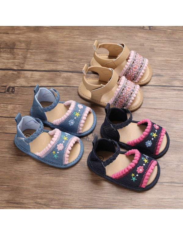 Summer 0-1-year-old baby walking shoes soft sole wisp empty baby shoes breathable summer sandals 