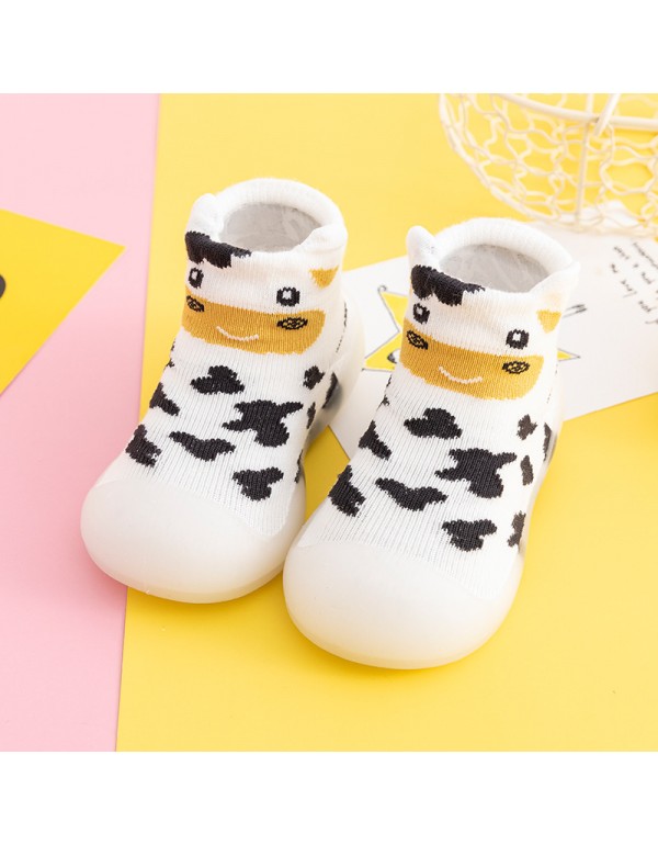 2021 new children's walking shoes soft bottom cartoon 0-3-year-old baby indoor sock shoes infant outer shoes 