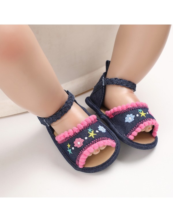 Summer 0-1-year-old baby walking shoes soft sole wisp empty baby shoes breathable summer sandals 