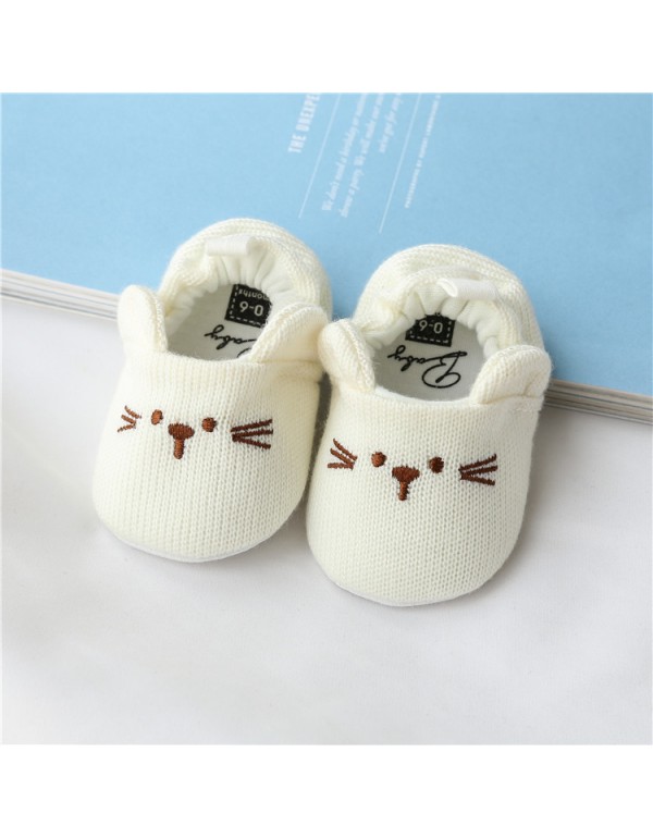 Hansheng cartoon 0-1-year-old infant shoes, baby shoes, knitted wool shoes, baby pre step shoes, spring and autumn style 