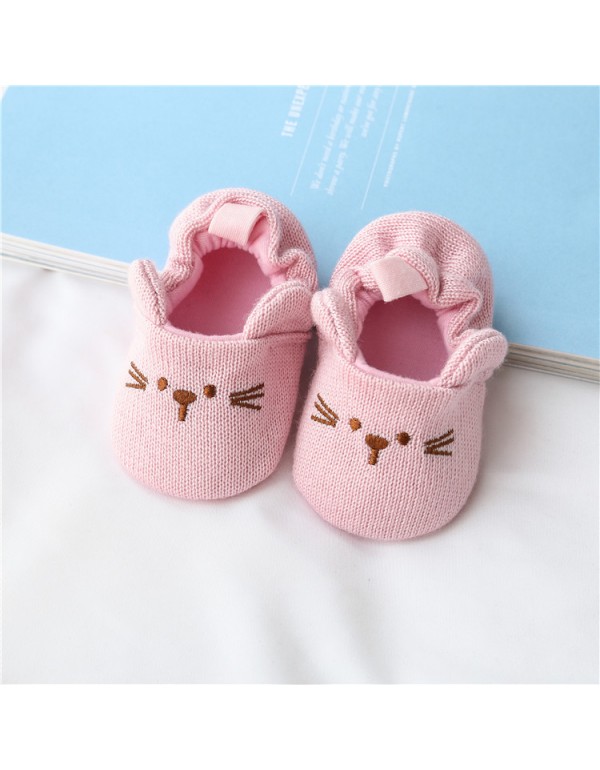 Hansheng cartoon 0-1-year-old infant shoes, baby shoes, knitted wool shoes, baby pre step shoes, spring and autumn style 