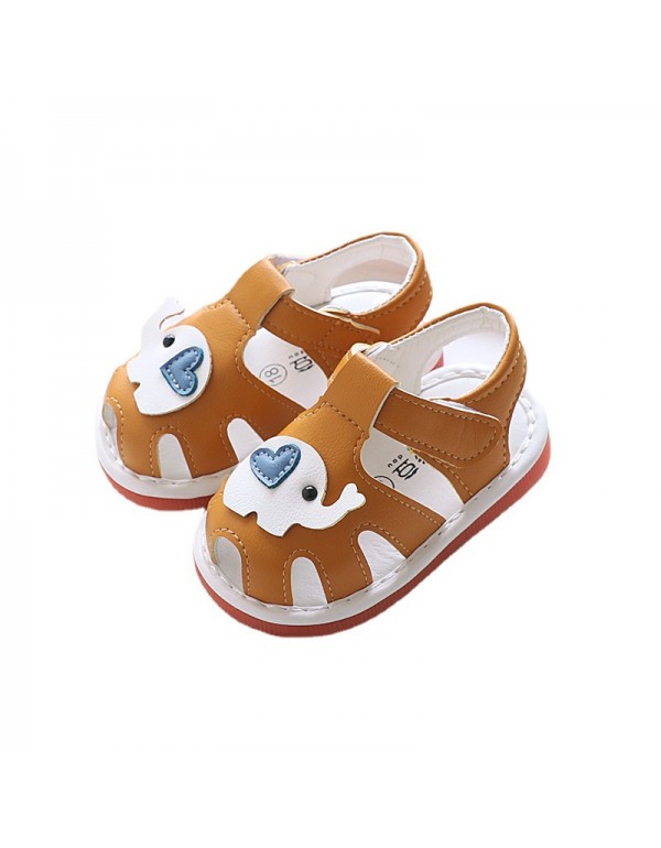 2022 summer new boys' Baotou whistle children's baby sandals 0-1-2 years old leather baby shoes 2206 