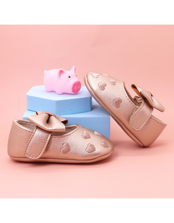 New baby shoes butterfly heart-shaped foreign trade Korean baby shoes toddler shoes princess style comfortable soft soled children's shoes wholesale 