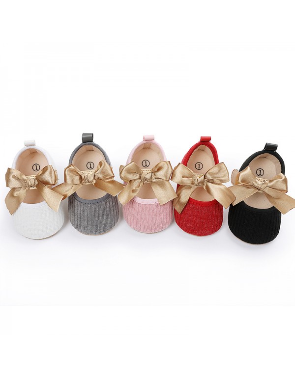 Amele 0-1 year old bow comfortable baby shoes Velcro super soft newborn shoes baby shoes toddler shoes 