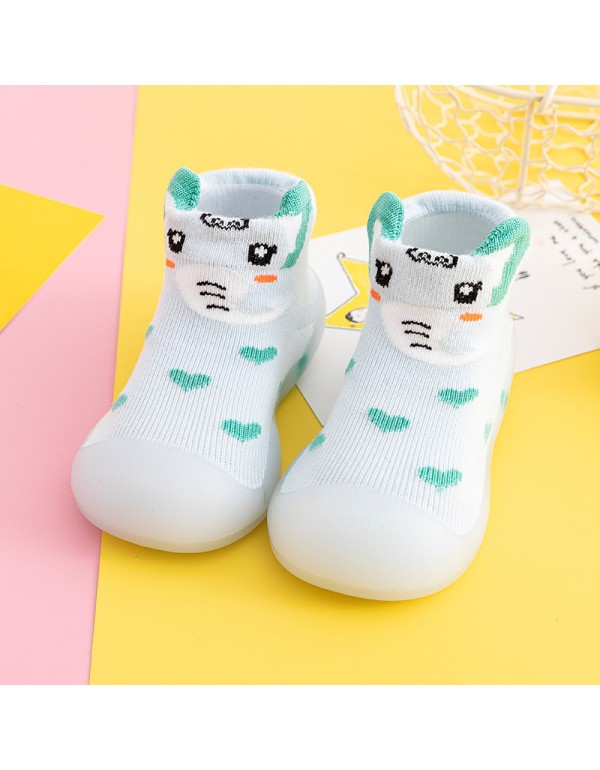 2021 new children's walking shoes soft bottom cartoon 0-3-year-old baby indoor sock shoes infant outer shoes 