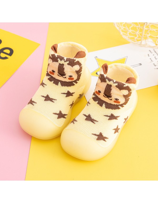 2021 new children's walking shoes soft bottom cartoon 0-3-year-old baby indoor sock shoes infant outer shoes 