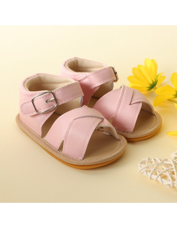 Cross border hot summer baby sandals breathable soft rubber soled walking shoes baby shoes baby shoes directly supplied by manufacturers 