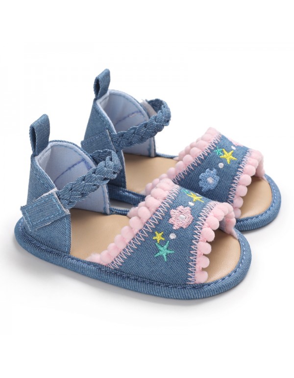 Summer 0-1-year-old baby walking shoes soft sole wisp empty baby shoes breathable summer sandals 