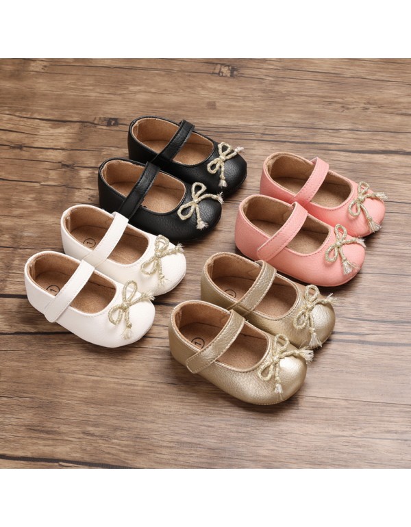 Spring and autumn style 0-1-year-old baby walking shoes Soft Sole Baby Shoes versatile princess shoes 