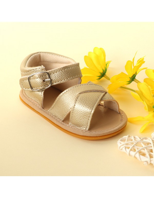 Cross border hot summer baby sandals breathable soft rubber soled walking shoes baby shoes baby shoes directly supplied by manufacturers 