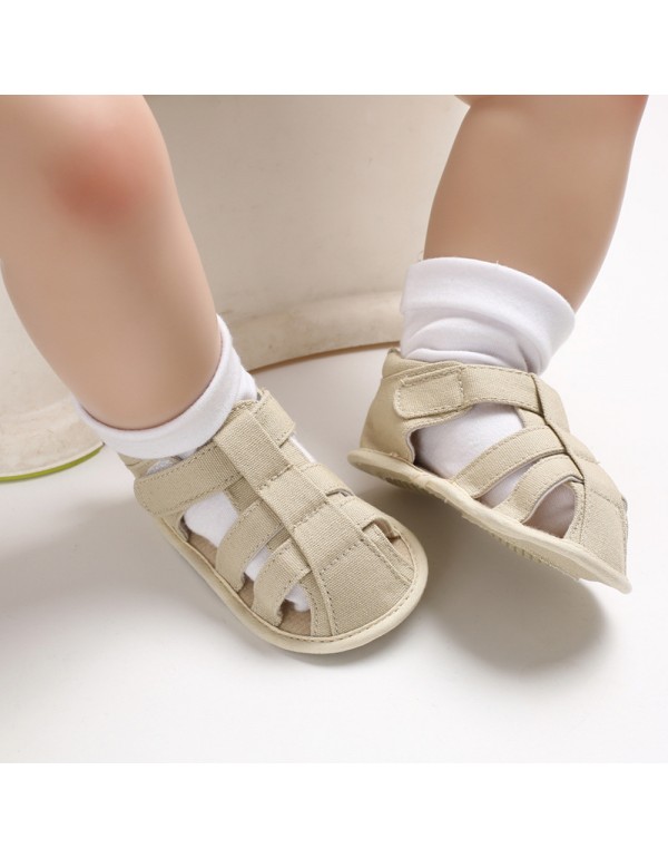 Baby shoes toddler shoes summer style 0-1-year-old male and female baby canvas soft sole baby shoes sandals one hair substitute 