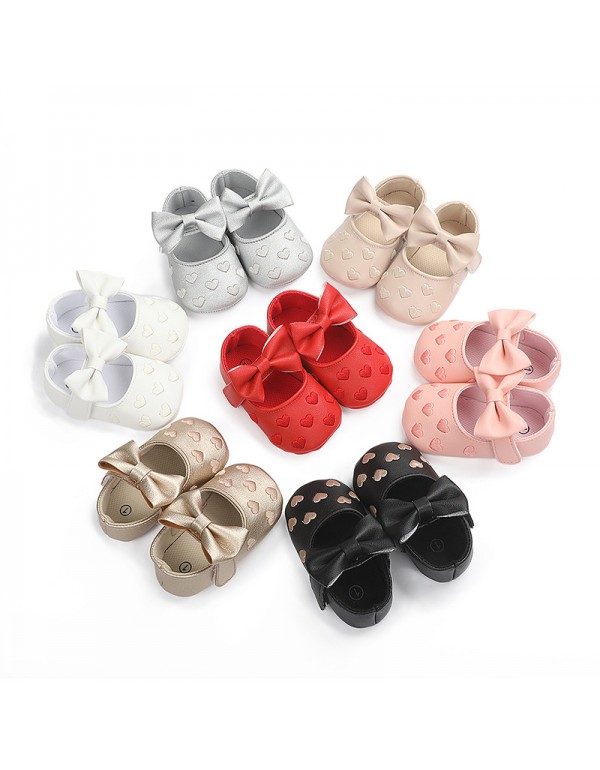 0-1 year old one heart baby shoes toddler shoes baby shoes soft soled baby shoes one hair substitute 