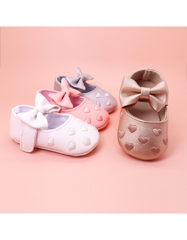 New baby shoes butterfly heart-shaped foreign trade Korean baby shoes toddler shoes princess style comfortable soft soled children's shoes wholesale 