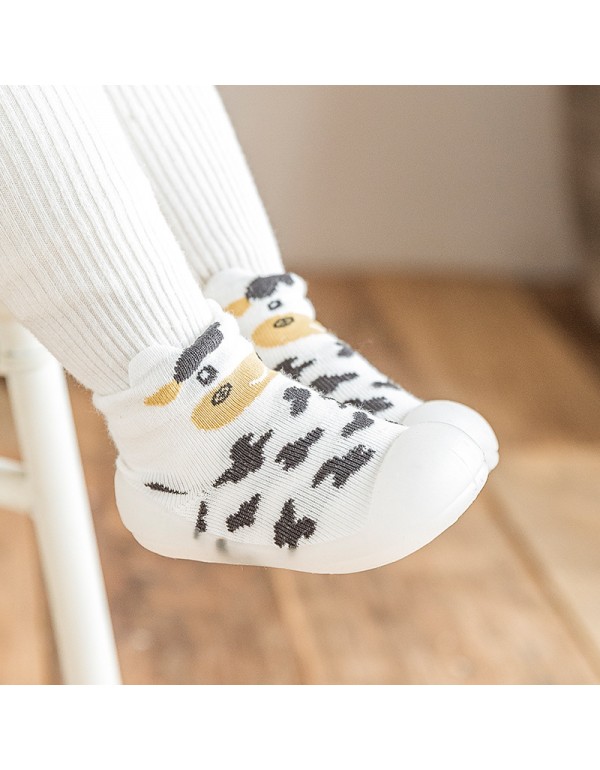 2021 new children's walking shoes soft bottom cartoon 0-3-year-old baby indoor sock shoes infant outer shoes 