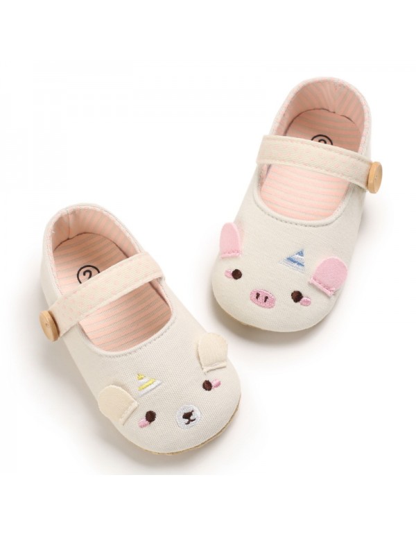 Spring and autumn style 0-1-year-old baby walking shoes soft bottom breathable baby shoes cartoon casual shoes 