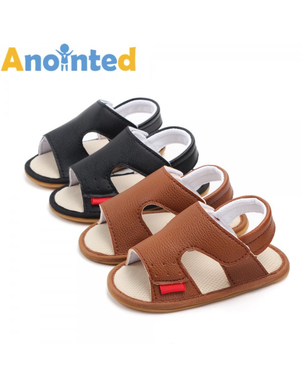 Summer baby shoes 0-1 year old casual baby male sandals soft soled Velcro non slip breathable walking shoes wholesale 