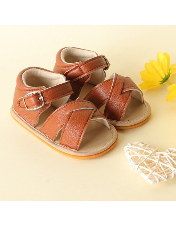 Cross border hot summer baby sandals breathable soft rubber soled walking shoes baby shoes baby shoes directly supplied by manufacturers 