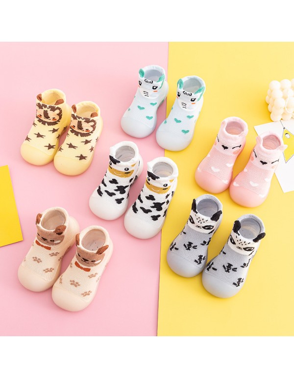 2021 new children's walking shoes soft bottom cartoon 0-3-year-old baby indoor sock shoes infant outer shoes 