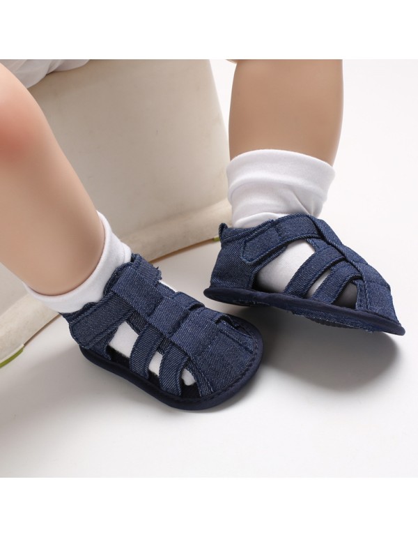 Baby shoes toddler shoes summer style 0-1-year-old male and female baby canvas soft sole baby shoes sandals one hair substitute 