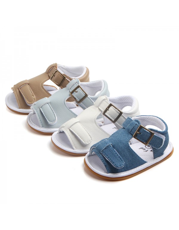 Spring and summer new men's baby shoes baby shoes soft soled non slip walking shoes rubber soled sandals wholesale 0824 