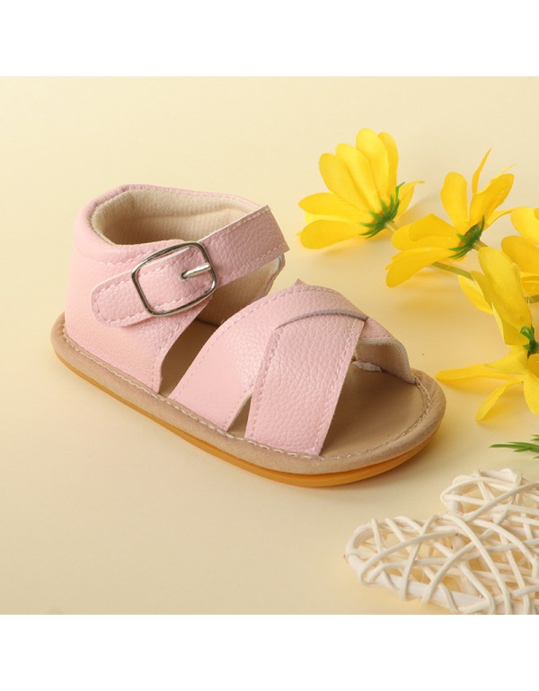 Cross border hot summer baby sandals breathable soft rubber soled walking shoes baby shoes baby shoes directly supplied by manufacturers 