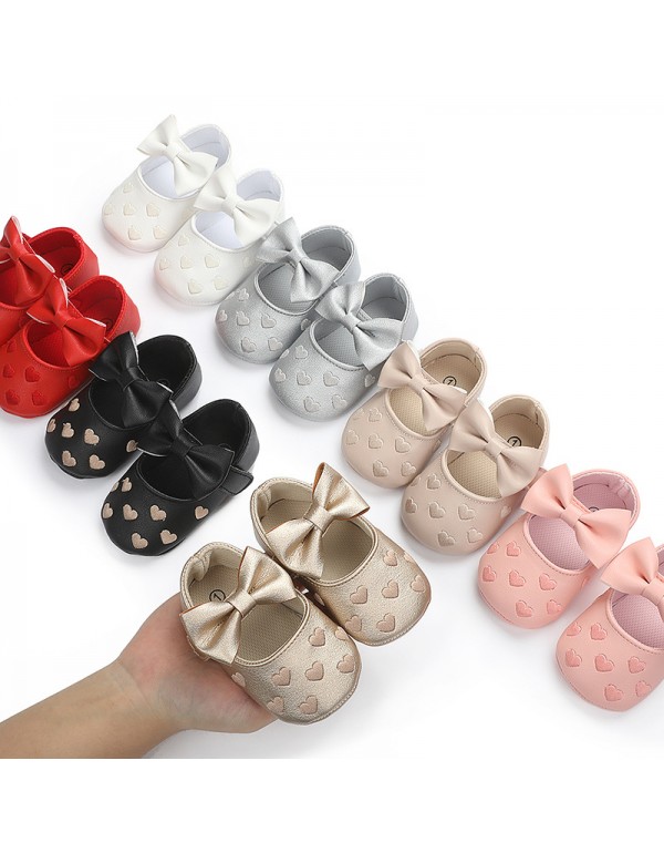 0-1 year old one heart baby shoes toddler shoes baby shoes soft soled baby shoes one hair substitute 