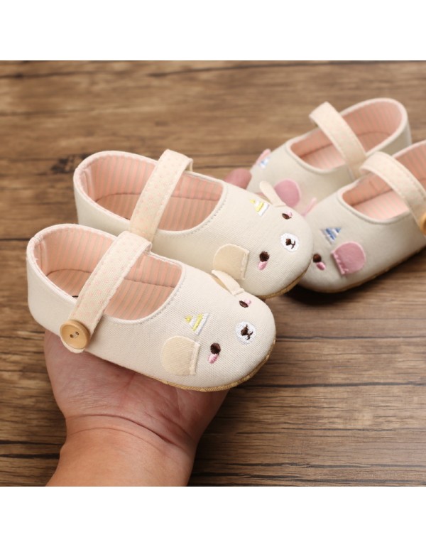 Spring and autumn style 0-1-year-old baby walking shoes soft bottom breathable baby shoes cartoon casual shoes 