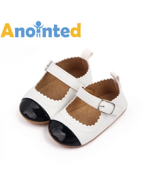 Spring and autumn style 0-1-year-old female baby shoes princess shoes soft soled shoes baby soft film bottom non slip walking shoes wholesale 