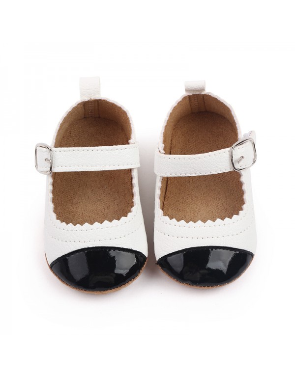 Spring and autumn style 0-1-year-old female baby shoes princess shoes soft soled shoes baby soft film bottom non slip walking shoes wholesale 