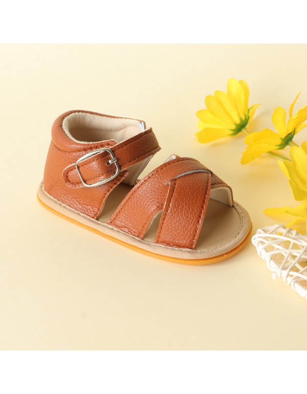 Cross border hot summer baby sandals breathable soft rubber soled walking shoes baby shoes baby shoes directly supplied by manufacturers 