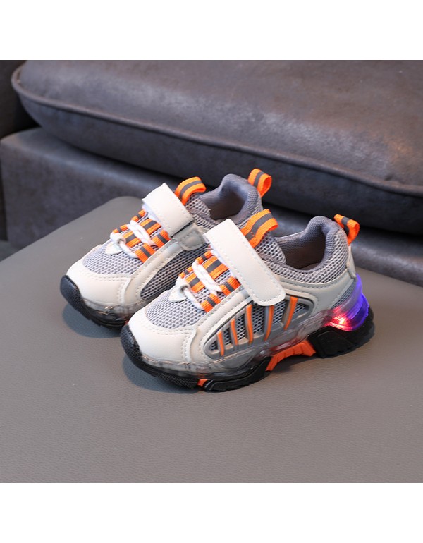 Children's shoes 2022 spring new breathable mesh light sports shoes for boys and girls aged 1-6