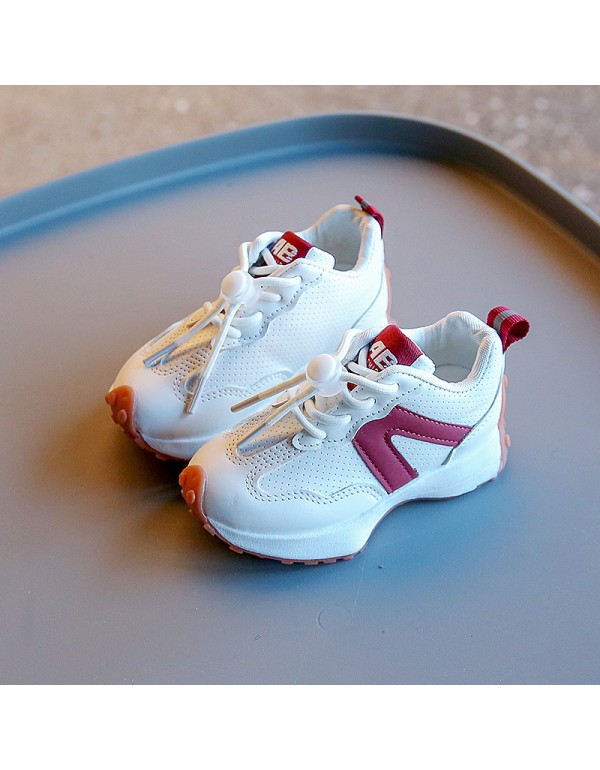 Children's sports shoes 2022 spring new boys' casual shoes and girls' light leather small white shoes Korean version