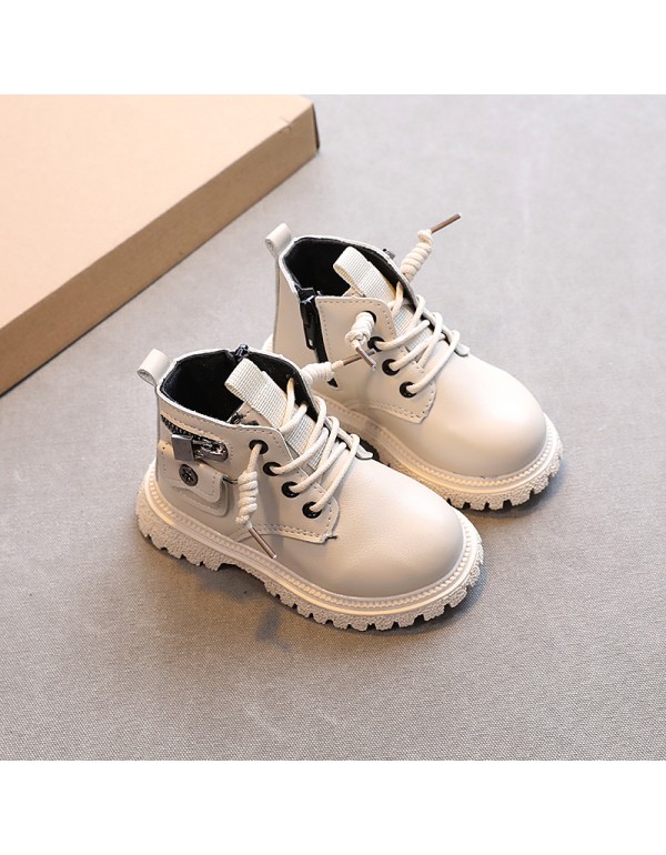 Martin boots children's 2021 autumn new Korean girls' fashion single boots British style boys' short boots children's Boots