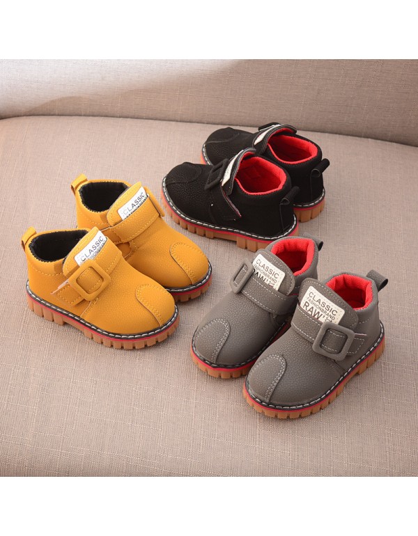 2020 autumn and winter new children's shoes boys' boots children's fashion Martin boots tide waterproof single boots Korean Short Boots