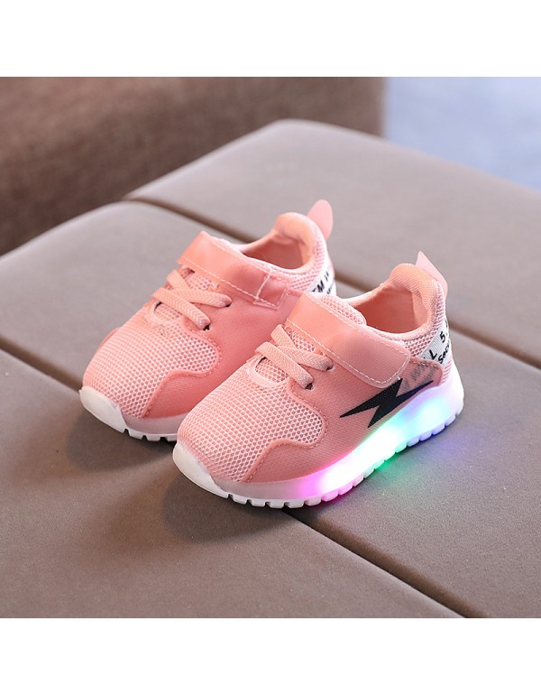 2021 autumn new children's LED light shoes men's and women's luminous sports shoes casual shoes anti slip lightning children's shoes