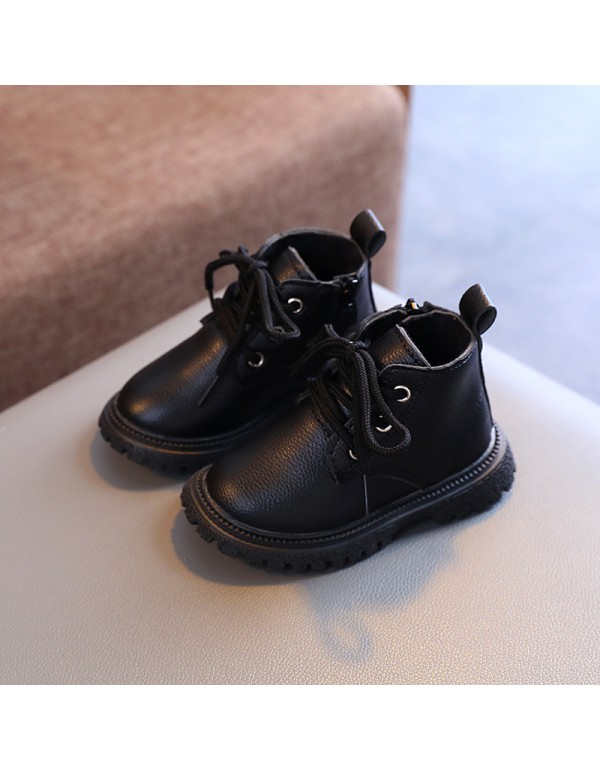 Children's Martin boots 2022 autumn and winter new children's shoes boys' short boots British leather boots girls' single boots simple