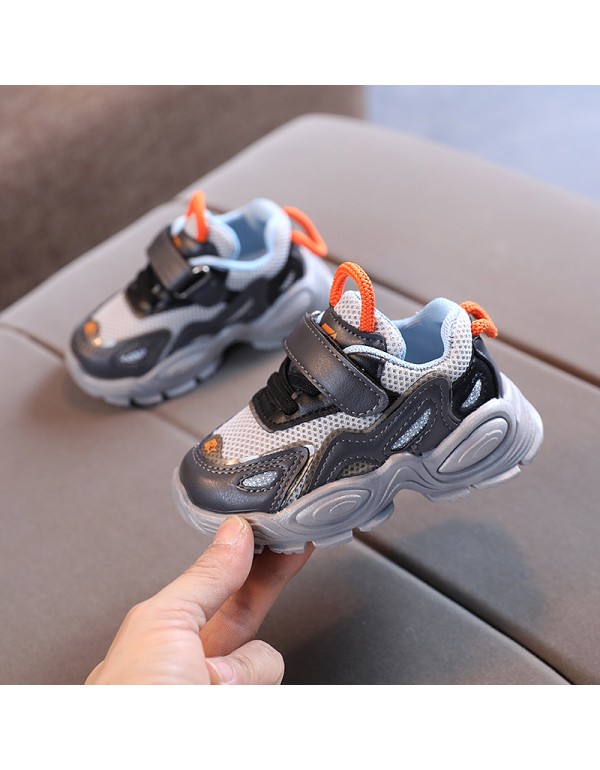 Children's shoes 2021 spring and autumn new daddy Shoes Boys' and babies' walking shoes children's sports shoes girls' breathable mesh shoes