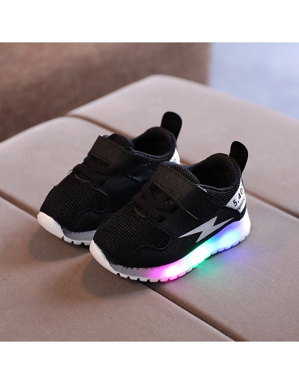 2021 autumn new children's LED light shoes men's and women's luminous sports shoes casual shoes anti slip lightning children's shoes