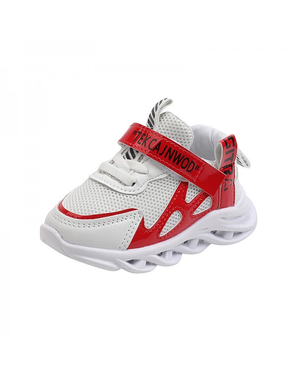 New sports light-emitting children's shoes boys' light running casual shoes girls' breathable shoes with light mesh