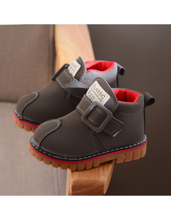 2020 autumn and winter new children's shoes boys' boots children's fashion Martin boots tide waterproof single boots Korean Short Boots