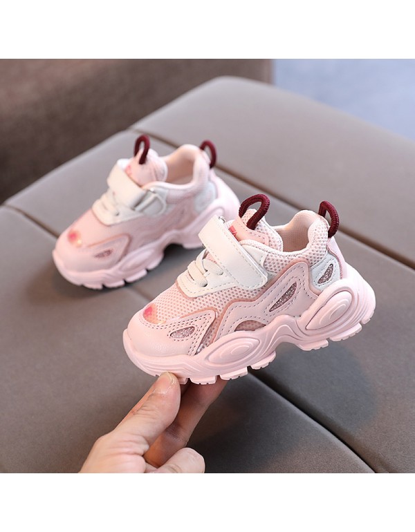 Children's shoes 2021 spring and autumn new daddy Shoes Boys' and babies' walking shoes children's sports shoes girls' breathable mesh shoes