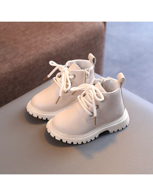 Children's Martin boots 2022 autumn and winter new children's shoes boys' short boots British leather boots girls' single boots simple