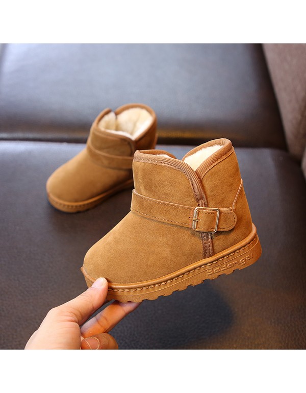 2021 winter new children's shoes baby cotton shoes Plush thickened children's snow boots warm and non slip boys' and girls' cotton boots