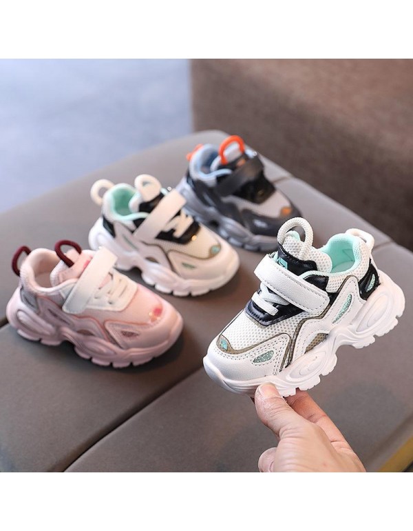 Children's shoes dad Toddler Children's shoes soft soled boys' shoes 1-6 years old one and a half girls' breathable mesh sports shoes