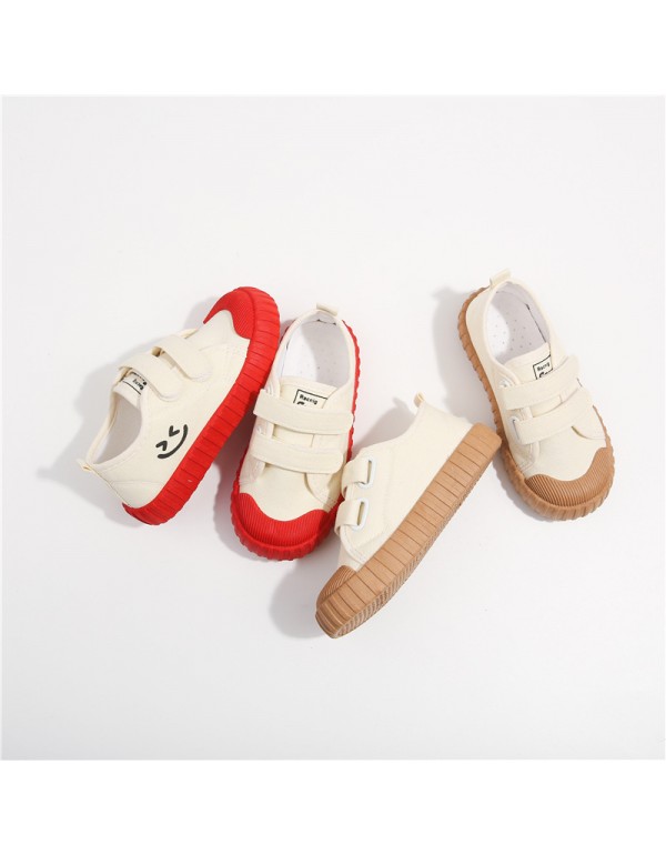 Girls' canvas shoes 2021 autumn new soft bottom ch...