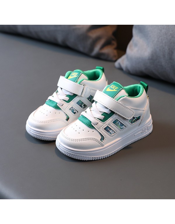 2022 spring and autumn new girls' Board Shoes students' casual children's shoes children's middle top small white shoes breathable boys' sports shoes