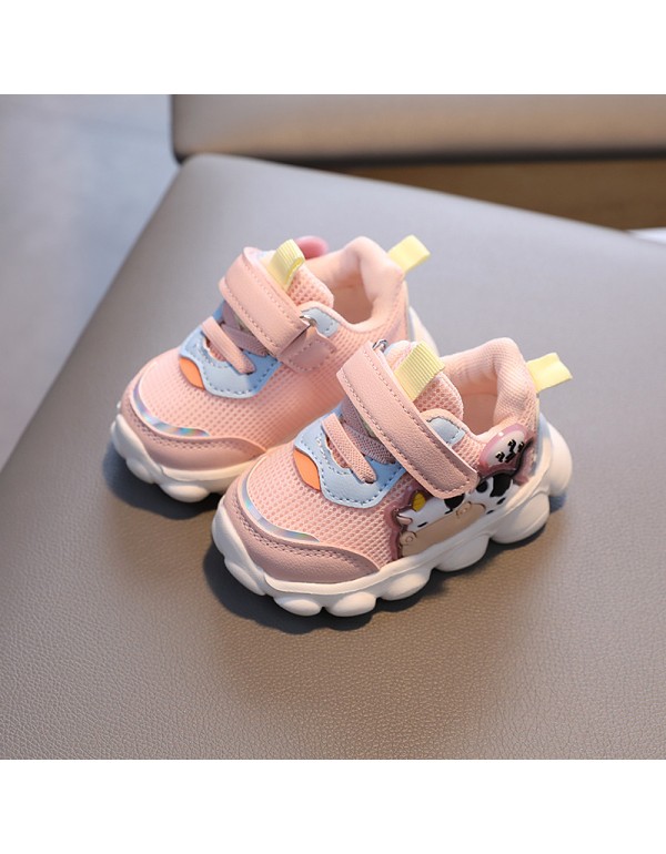2021 autumn new baby functional shoes for boys and girls anti soft sole toddler shoes mesh breathable single shoes sports shoes