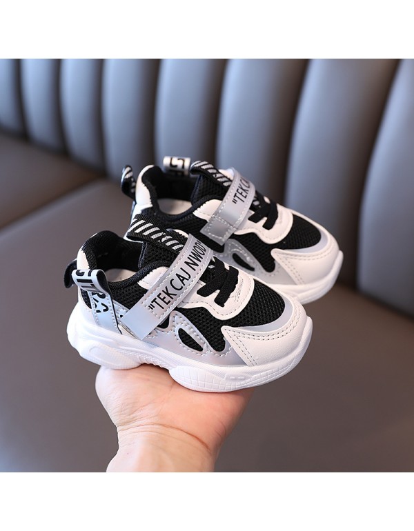 Spring and autumn new children's sports shoes baby shoes boys' breathable mesh shoes girls' running shoes