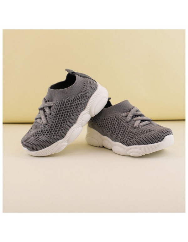 Boys' and girls' soft soled walking shoes 1-8 years old boys' and girls' Fei breathable sports shoes baby socks shoes non slip soles