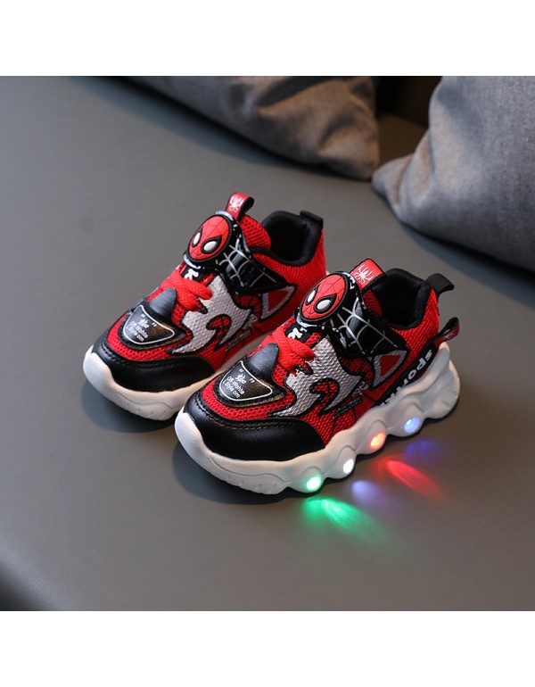 21 new boys' cartoon luminous shoelace light girls' casual shoes children's shoes light sports shoes LED light shoes